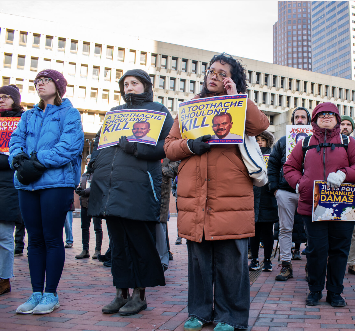 At City Hall vigil, calls for justice for Emmanuel Damas, who died while in ICE custody in Arizona
